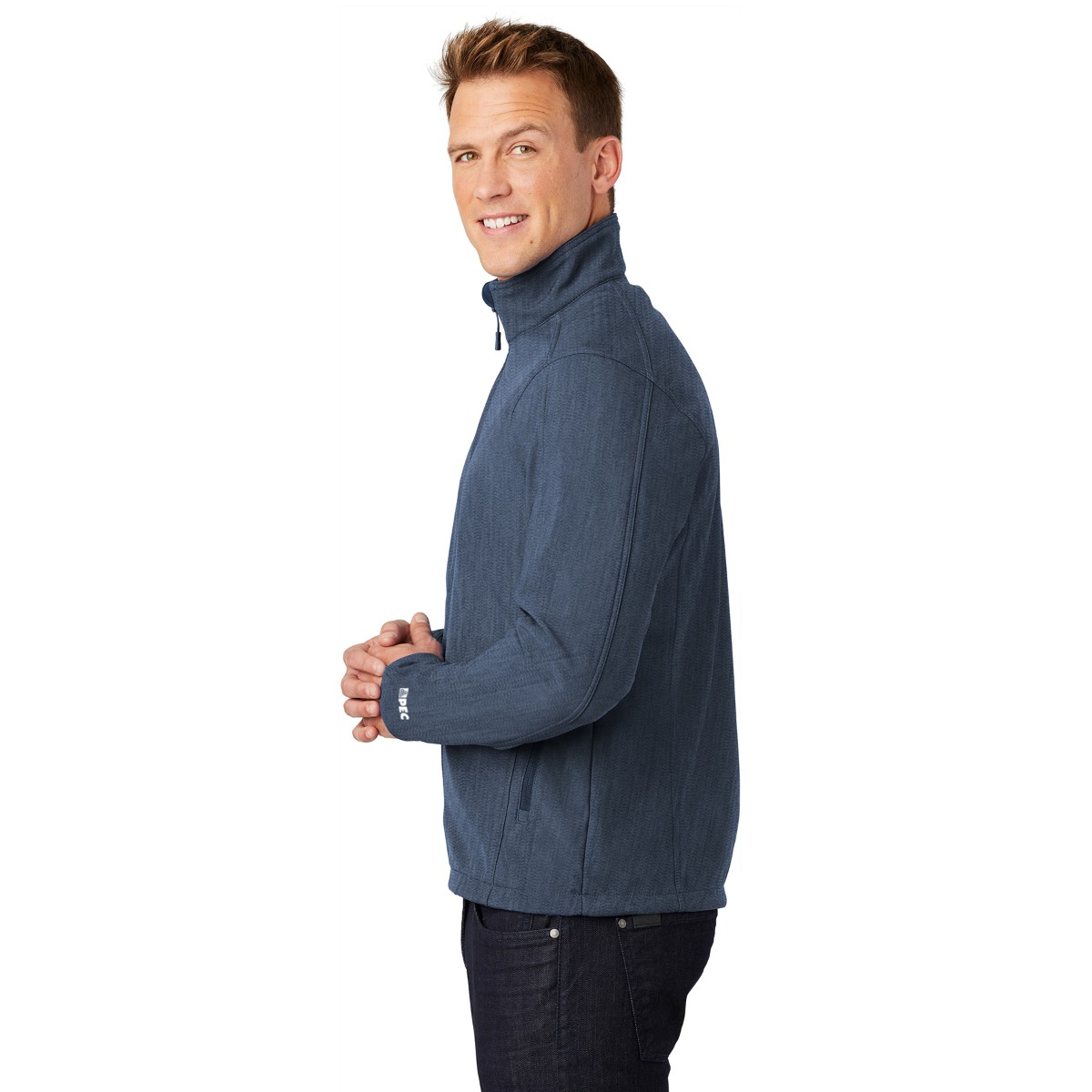 Port Authority Mens Core Soft Shell Jacket with PEC sleeve logo